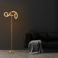 kelvo® GLOW KLV-101-0174 Επιδαπέδιο Φωτιστικό LED 30W 3000lm 360° AC 220-240V IP20 Ρυθμιζόμενο Λευκό CCT με Αφή 2700K/4500K/6000K Dimmable - Lumileds SMD Chip - Χρυσό Πλατίνα - Μ45 x Π45 x Υ160cm - 3