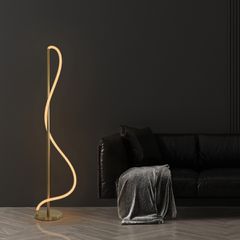 kelvo® GLOW KLV-101-0173 Επιδαπέδιο Φωτιστικό LED 30W 3000lm 360° AC 220-240V IP20 Ρυθμιζόμενο Λευκό CCT με Αφή 2700K/4500K/6000K Dimmable - Lumileds SMD Chip - Χρυσό Πλατίνα - Μ45 x Π45 x Υ160cm - 3