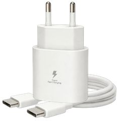 Travel adapter Wall 45W USB-C & Cable USB-C Super Fast Charging Λευκό