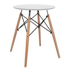 ΤΡΑΠΕΖΙ MINIMAL ΣΤΡΟΓΓΥΛΟ HM0060.01 ΛΕΥΚΟ ΧΡΩΜΑ MDF-ΠΟΔΙΑ ΟΞΙΑΣ ΦΥΣΙΚΟ Φ60Χ72Υεκ.