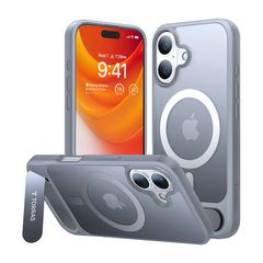Etui Torras Pstand Series do iPhone 16 Plus (Titanium gray)-thumb-1