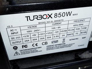 Τροφοδοτικό υπολογιστή TURBOX 850W (μοντέλο SL-8850EPS). PSU