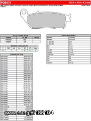 ΛΥΡΗΣ FERODO ΤΑΚΑΚΙΑ ΕΜΠΡΟΣ ΓΙΑ HONDA VFR 750 F 1990-1997, FDB570P 