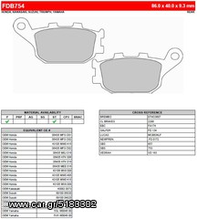 ΛΥΡΗΣ FERODO ΤΑΚΑΚΙΑ ΟΠΙΣΘΙΑ ΓΙΑ HONDA CB 1100 2013-, FDB754ST