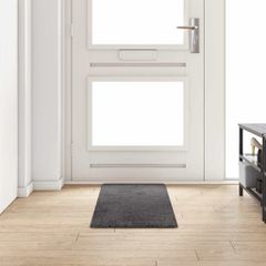 vidaXL Δερμάτινο Χαλί Γκρι 50 x 150 cm 100% Πολυπροπυλένιο Τούφτα