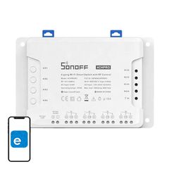 Sonoff Έξυπνος Ενδιάμεσος Διακόπτης WiFi 4CHPROR3 (Λευκό)