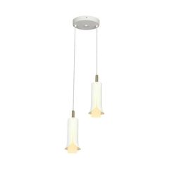 VTAC – Κρεμαστό Φωτιστικό LED 2×5W με Διπλό Διαχύτη Λευκό Άμμου-Χρυσό 3000K – SKU: 24135