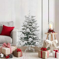 vidaXL Σετ Χριστουγεννιάτικων Μπαλονιών XL 15 pcs Ασημί Ø 10 εκ LED