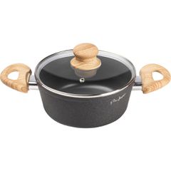 Κατσαρόλα NATUR Αντικολλητικό Αλουμίνιο 20cm 2,2lt Lamart LT1246 Μαύρο