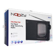 Φορητό Ραδιόφωνο Noozy DRB01 FM/MW/SW Λειτουργεί με Τροφοδοσία Ρεύματος ή Μπαταρία Υποστηρίζει Φόρτιση Μπαταριών