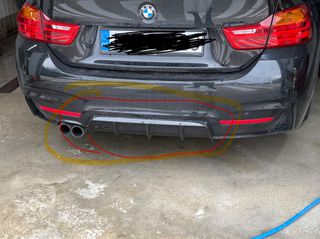 Diffuser F32/F33/F36 M Sport – μια  πλευρά-dual exhaust
