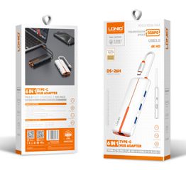 LDNIO docking station DS-26H, 6 θυρών, USB-C σύνδεση, 4K, 100W PD, λευκό-thumb-9