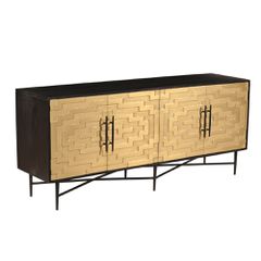 RITZ ΜΠΟΥΦΕΣ 4ΠΟΡΤΕΣ ΜΑΥΡΟ ΧΡΥΣΟ ΜΑΤ 180x45x76