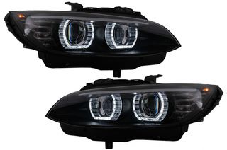 Προβολείς Xenon 3D Led Angel Eyes Κατάλληλοι Για Bmw Σειρά 3 E92 E93 (2006-2010) U-Type Μαύροι