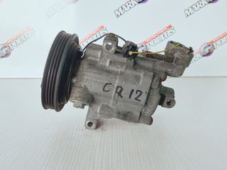 ΚΟΜΠΡΕΣΕΡ A/C NISSAN MICRA K12 1200cc Κωδ. CR12 CR14 " 506021-7400 - 92600AX80A "  ΓΝΗΣΙΟ ΣΕ ΑΡΙΣΤΗ ΚΑΤΑΣΤΑΣΗ  **