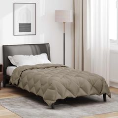 vidaXL Χειμερινό Παπλωματοθήκη 155 x 200 εκ. 450 gsm Ανοιχτό γκρι