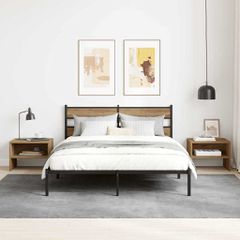 vidaXL Κομοδίνο artisan δρυς 40 x 30 x 30 εκ Επεξεργασμένο Ξύλο