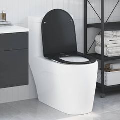 vidaXL Λεκάνη Μαύρο 47 x 36 x 3,4 εκ Δυροπλάστ