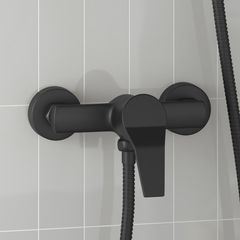 vidaXL Μίξερ ντους Μαύρο G 1 / 2 ίντσες Ορείχαλκος