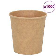 vidaXL Χάρτινα κύπελλα καφέ 1000 τεμάχια 4oz 100ml καφέ