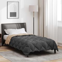 vidaXL Χειμερινό Παπλωματοθήκη 140 x 220 cm 450 gsm Ανθρακί και Taupe