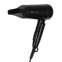 Πιστολάκι Μαλλιών Braun HD350 Satin Hair 3 Style & Go 1600W με 2 Επίπεδα Θέρμανσης Μαύρο