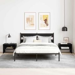 vidaXL Κομοδίνο Μαύρη δρυς 40 x 30 x 30 εκ Επεξεργασμένο Ξύλο