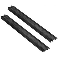 VEVOR 2 PCs Drop Over Cable Cover Ramp 100x13x2 cm, χωρητικότητα φόρτωσης 907 kg/άξονα, Ράμπα προστασίας σωλήνα καλωδίου βαρέως τύπου, κάλυμμα καλωδίου δαπέδου για χώρους υψηλής κυκλοφορίας πεζοπορίας