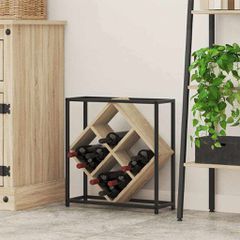 vidaXL Ράφι Κρασιού Δρύς Sonoma 51 x 18 x 52,5 εκ. Επεξεργασμένο ξύλο