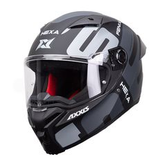 Κράνος AXXIS Fenix Hexa B2 μαύρο/γκρι ματ