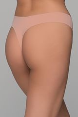 Slip String Laser-cut Χωρίς Ραφές Μπεζ-thumb-1