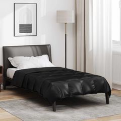 vidaXL Κουβέρτα ολόκληρου του χρόνου 140 x 220 cm 300 gsm Μαύρο