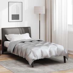 vidaXL Χειμερινό Παπλωματοθήκη 135 x 200 cm 450 gsm Ασημί