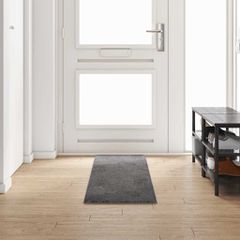 vidaXL Δερμάτινο Χαλί Γκρι 50 x 250 εκ. 100% Πολυπροπυλένιο Τούφτα