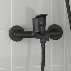 vidaXL Μίξερ ντους Μαύρο G 1 / 2 ίντσες