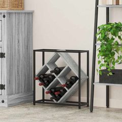 vidaXL Ράφι Κρασιού Γκρίζο Σονομα 51 x 18 x 52,5 εκ.