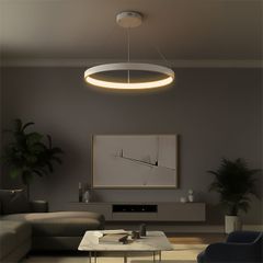 Κρεμαστό Φωτιστικό Οροφής LED 67W 6700lm 180° AC 220-240V IP20 Ρυθμιζόμενο Λευκό CCT με Χειριστήριο από 2700K έως 6000K Dimmable - Lumileds SMD Chip - Λευκό Ματ - Μ80 x Π80 x Υ4cm - 3 Χρόνια Εγγύηση