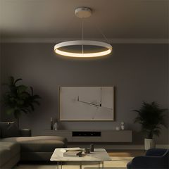 kelvo® NEMESIS KLV-101-0212 Κρεμαστό Φωτιστικό Οροφής LED 67W 6700lm 180° AC 220-240V IP20 Ρυθμιζόμενο Λευκό CCT με Χειριστήριο από 2700K έως 6000K Dimmable - Lumileds SMD Chip - Λευκό Ματ - Μ80 x Π80