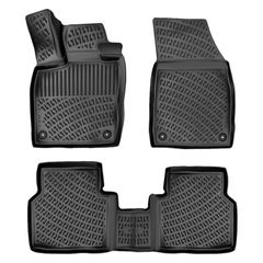 Πατάκια Σκαφάκια 3D Από Λάστιχο TPE Για Skoda Enyaq / Audi Q4 E-Tron / Volkswagen Id.4 & Id.5 2020+ / Cupra Tavascan 2023+ Rizline 4 Τεμάχια Μαύρα