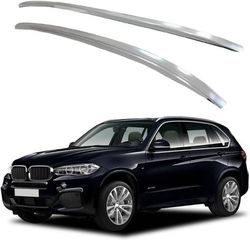 Μπάρες Οροφής Railing Για BMW X5 F15 2013-2018 Flush-Rails Αλουμινίου Ασημί 2 Τεμάχια