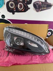 ΦΑΝΑΡΙΑ ΕΜΠΡΟΣ HEADLIGHTS TUBE LIGHT BLACK SEQ fits MERCEDES W204 07-10  	LPMEC4 WWW.EAUTOSHOP.GR