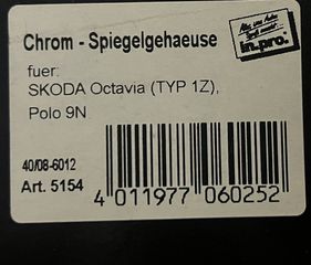 SKODA OCTAVIA ΣΕΤ ΚΑΛΥΜΑΤΑ ΚΑΘΡΕΥΤΩΝ ΝΙΚΕΛ