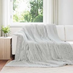 vidaXL Ριχτάρι Γκρι 240 x 220 cm 1.36 kg Μαλλί