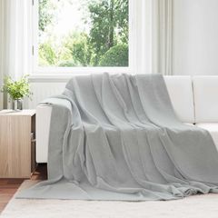 vidaXL Κουβέρτα Γκρι 240 x 270 εκ. Μαλλί