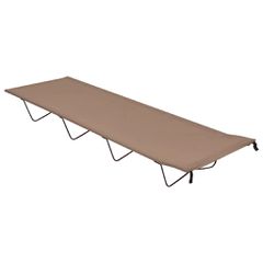 vidaXL Κρεβάτι Κάμπινγκ Χρώμα Taupe 180x60x19εκ. Ύφασμα Oxford/Ατσάλι