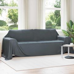 vidaXL Ριχτάρι Σκούρο Γκρι 350 x 270 εκ. 1.3 kg Μαλλί