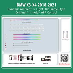 DIGITAL IQ AMBIENT 8173D_U DYNAMIC (Ambient Light for BMW X3 - X4 mod. 2018-2021 with 17 Lights, Dynamic)