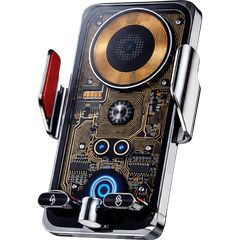 Ασύρματος Φορτιστής F18 Αυτοκινήτου 18W Auto-Sensing Silver