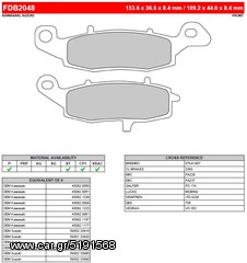 ΛΥΡΗΣ FERODO ΤΑΚΑΚΙΑ ΕΜΠΡΟΣ ΓΙΑ KAWASAKI Z 750 / Z 750 S (ΑΡΙΣΤΕΡΟ) 2004-2006, FDB2048ST