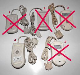 Serial Mouse 9-pin with ball wired for retro PC-thumb-1